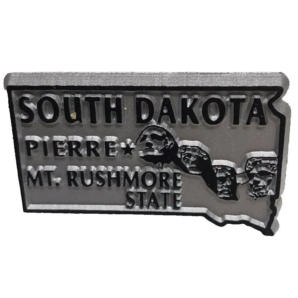 South Dakota Rushmore State Vintage Rubber Fridge Magnet Classic Travel Souvenir